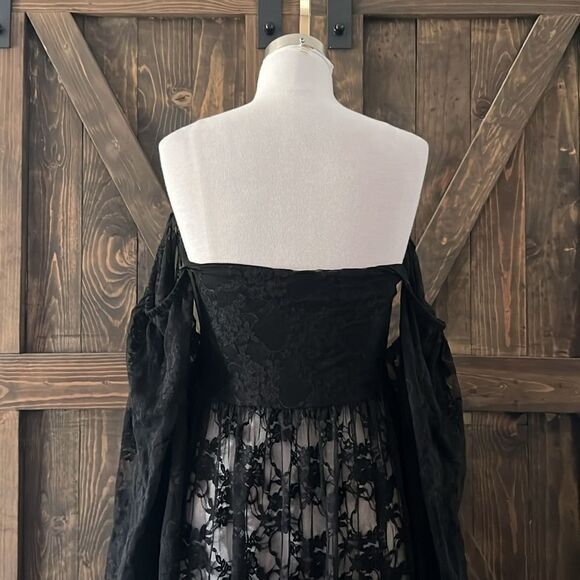 Maternity Lace Photography PhotoShoot Long Sleeve off shoulders High Sl… - Picture 10 of 14